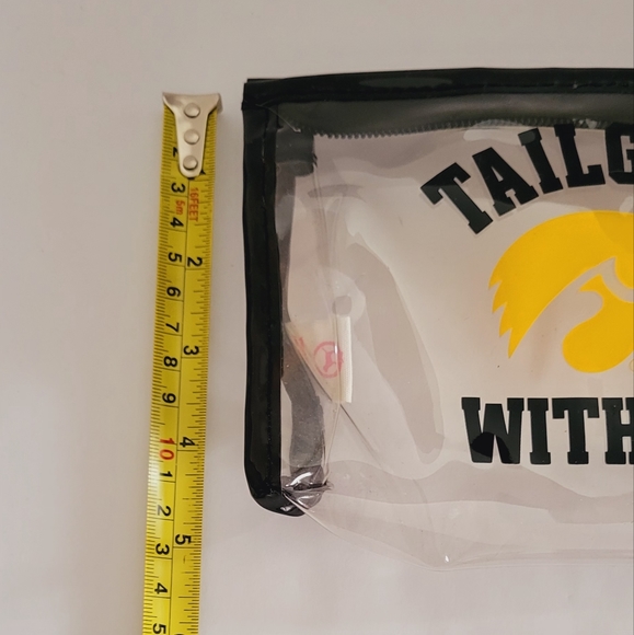 NWOT Iowa Hawkeyes Plastic See Through Transparent Bag - Picture 3 of 3